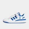 Adidas Originals Two-tone Leather Forum Low-top Sneakers With Touch Strap Clo In White