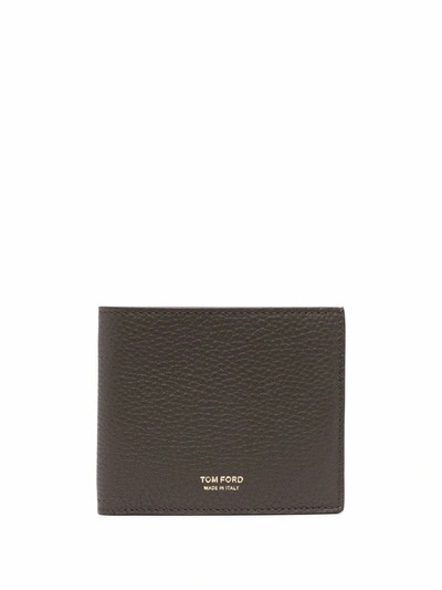 Tom Ford Embossed-logo Wallet In Grün