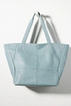 Anthropologie Everyday Leather Tote Bag In Blue