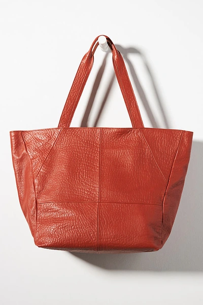 Anthropologie Everyday Leather Tote Bag In Red