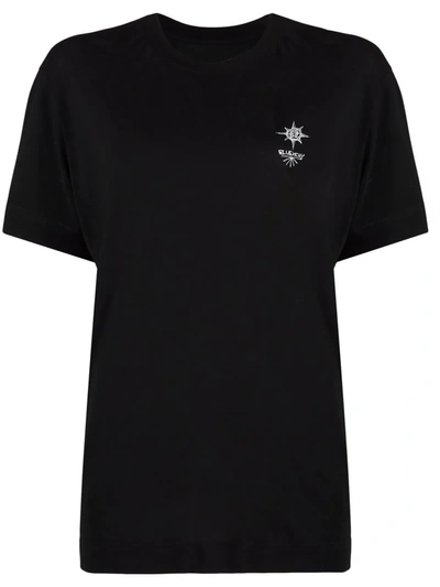 Givenchy Cotton T-shirt With Logo Print In Black