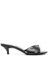 Givenchy Studded Rings Open-toe Sandals In Schwarz