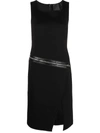 GIVENCHY ZIP-EMBELLISHED WRAP-SKIRT DRESS