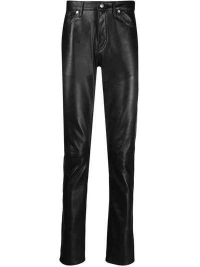 Zadig & Voltaire David Leather Trousers In Noir