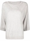 ZADIG & VOLTAIRE PERFORATED-LOGO CASHMERE-KNIT TOP