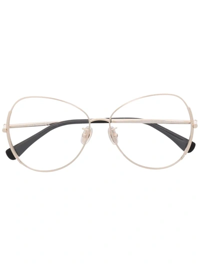 Max Mara Oversized-frame Glasses In Gold