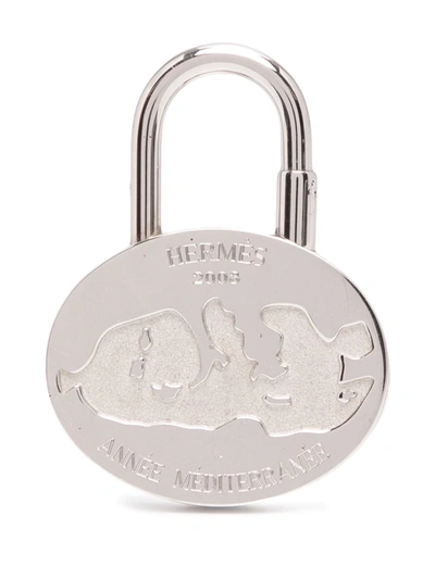 Pre-owned Hermes Année Mediterranee Cadena 挂锁（2003年典藏款） In Silver