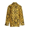 Versace Printed Silk-twill Pajama Shirt In Gold Print
