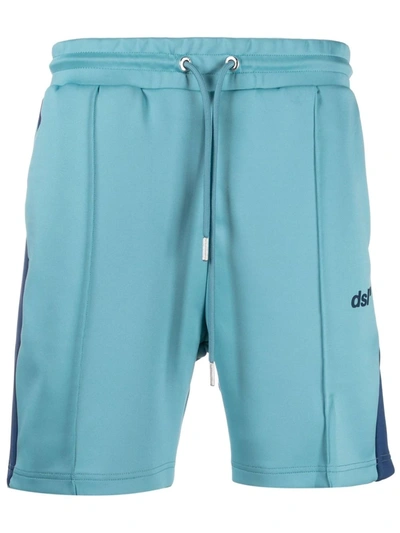 Diesel Logo-print Panelled Track Shorts In Green