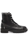 Stuart Weitzman Mila Lift Stud-embellished Boots In 黑色