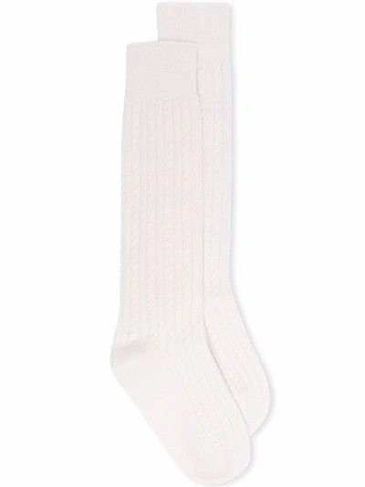 Eleventy Ribbed Knitted Socks In 中性色