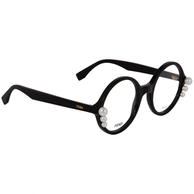 Fendi Demo Round Ladies Eyeglasses Ff 0298 0807 51 In Black