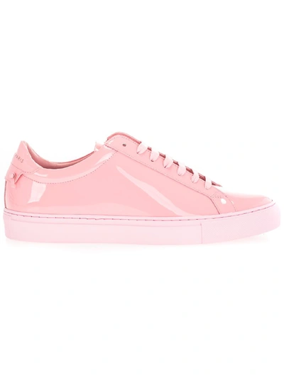 Givenchy Logo印花漆皮板鞋 In Pink