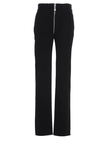 Givenchy Slim Cut Zip-detail Jeans In Black