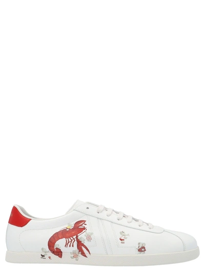 Lanvin Glen Babar-print Low-top Sneakers In White