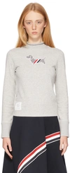 THOM BROWNE GREY MILANO HECTOR SWEATER