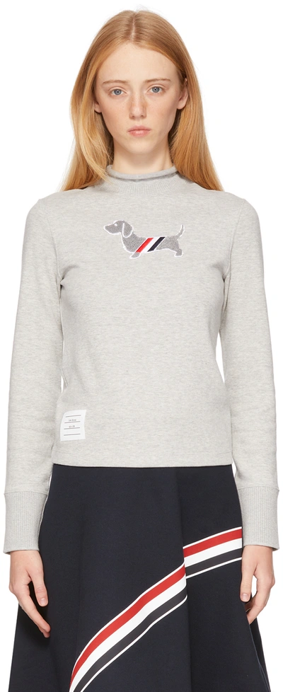 Thom Browne Hector Icon Long-sleeve T-shirt In Grey