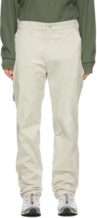 Affix Straight-leg Cargo Trousers In Chalk