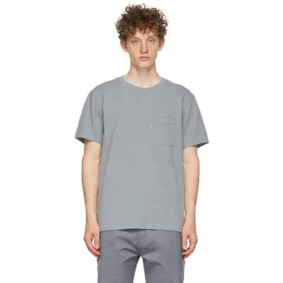 Affix Grey Heavy Jersey Standardized Logo Pocket T-shirt In Silver Grey