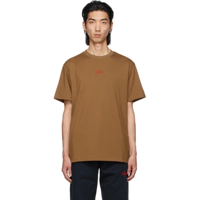 424 Embroidered Micro Logo T-shirt In Brown