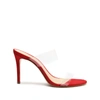 Schutz Women's Ariella Clear Strap High-heel Slide Sandals In Club Red