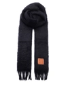 LOEWE LOEWE LOGO PATCH FRINGED SCARF