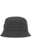 Prada Loden Bucket Hat In Grey