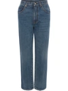 Alexander Mcqueen High-waisted Straight-leg Jeans In Blue