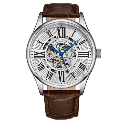 Stuhrling Original Legacy Silver-tone Dial Mens Watch M15949 In Red   / Black / Blue / Brown / Gold / Gold Tone / Silver / White