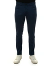 Fay Blue Stretch Cotton Blend Trousers In Medium Blue