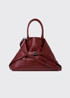 Akris Ai Small Woven Leather Tote Bag In Crimson