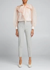 Max Mara Pegno Slim-fit Jersey Trousers In Grigio Chiaro