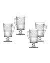 Godinger Claro Clear Set Of 4 Footed Mug