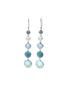 Ippolita Silver Lollitini Five-stone Earrings In Blue Pattern