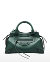 Balenciaga Neo Classic City Small Grained Calf Satchel Bag In 3011 Forest Green
