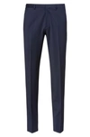Hugo Boss Extra Slim Fit Pants In Bi Stretch Fabric In Dark Blue