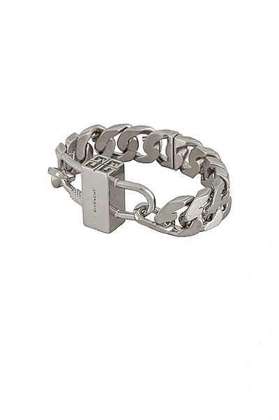 Givenchy G-chain 挂锁手链 In Silver