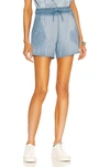 Cotton Citizen Faded Raw-cut Track Shorts In Crystalline Mix