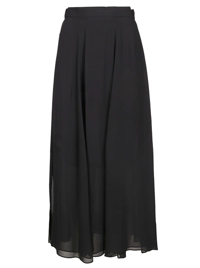 Max Mara Tundra Pleated Skirt In Black