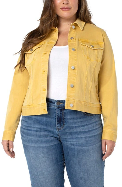 Liverpool Los Angeles Classic Denim Jacket In Golden Yellow