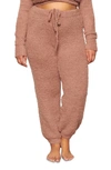 Skims Cozy Knit Joggers In Rose Clay