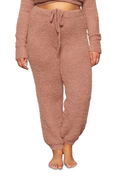 Skims Cozy Knit Joggers In Rose Clay