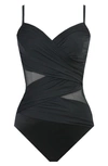 Miraclesuitr Network Mystify Underwire One-piece Swimsuit In Black