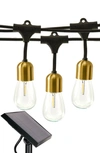 Brightech Glow Led Solar Hanging String Lights In Brass