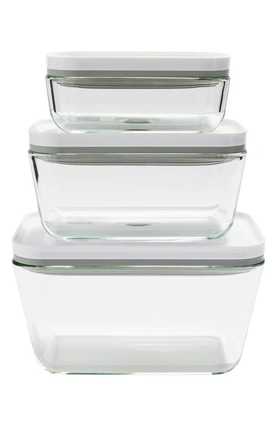 Zwilling J.a. Henckels Fresh & Save Assorted 3-piece Glass Vacuum Box Set In Multi-colored