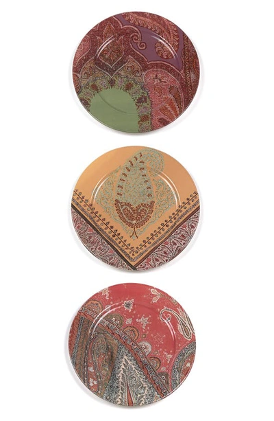 Etro Voyage Au Rajasthan Set Of Three Plates In Plate Assortment 1