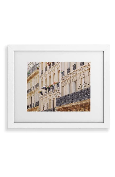 Deny Designs Paris Balconies Framed Art Print In White Frame 18x24