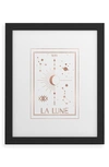 Deny Designs La Lune Or The Moon Framed Art Print In Black Frame 8x10