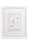 Deny Designs La Lune Or The Moon Framed Art Print In White Frame 18x24