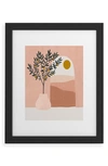 Deny Designs Lemon Tree Framed Art Print In Black Frame 24x36